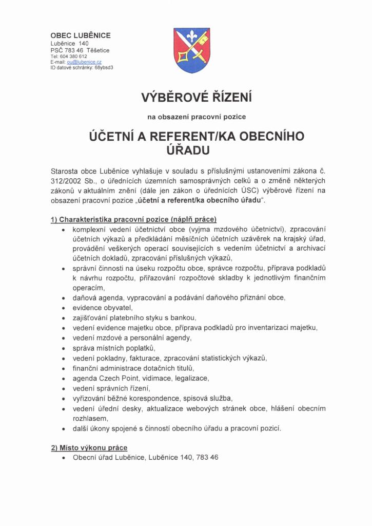 výběrové řízení 